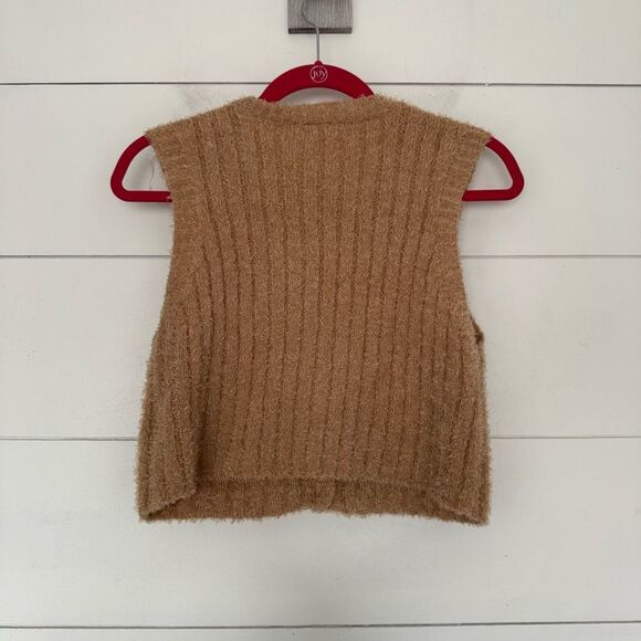 FCT Girls Large Brown Sweater Vest - Picture 4 of 5